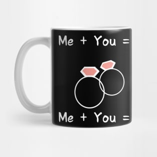 【Valentines Day Gift】Me plus You = Love Black Ver. Mug
